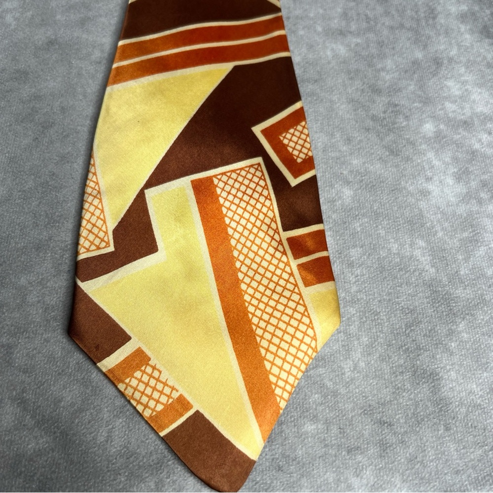Groovy 1970s Necktie J. Galet Originals & F.C. Nash & Co 52” Length 4.5” Wide